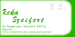 reka szeifert business card